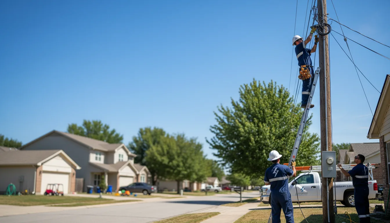 Residential electrician providing installation services in Wellington, TX